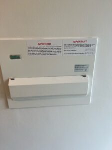 Inside new build properties electrical install